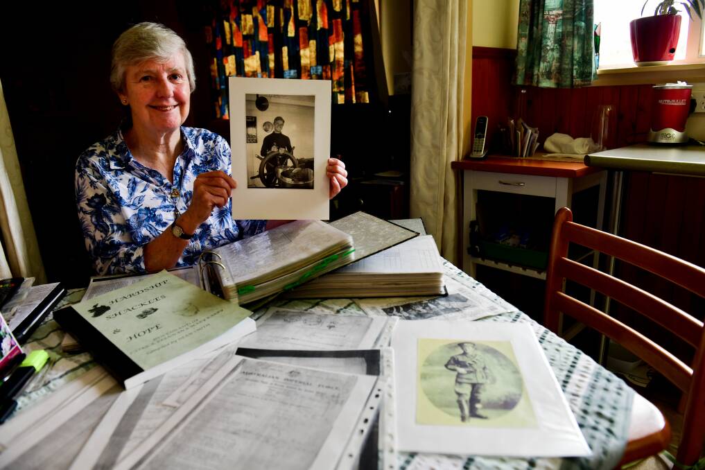 PROUD: Northern Midlands RSL branch member Dian Smith has spent years collecting her family's history, including her great-uncle Walter 'Wally' Brown, who received the Victoria Cross Medal. Picture: Scott Gelston 