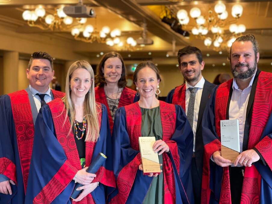Winners: Dr Cameron McClure, Dr Johanna Will, Dr Georgia Bavin, Dr Verity Foulkes-Taylor, Dr Daniel Kirk and Dr Toby Gardner. Picture: Supplied 