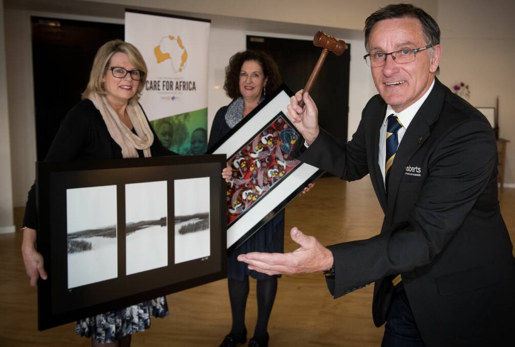 CAUSE: Care for Africa co-founder Diana Butler, auctioneer David Jackson and committee member Jenny Saunders. Picture: Paul Scambler