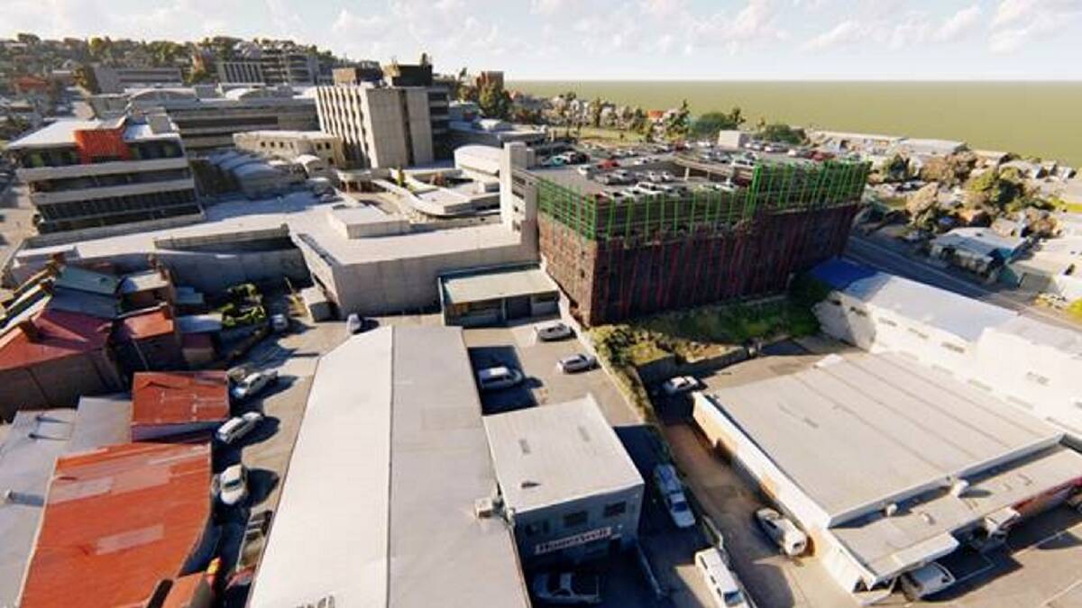 Development: An artist's impression of the planned car park redevelopment at Launceston General Hospital. Works are due to commence Monday. 