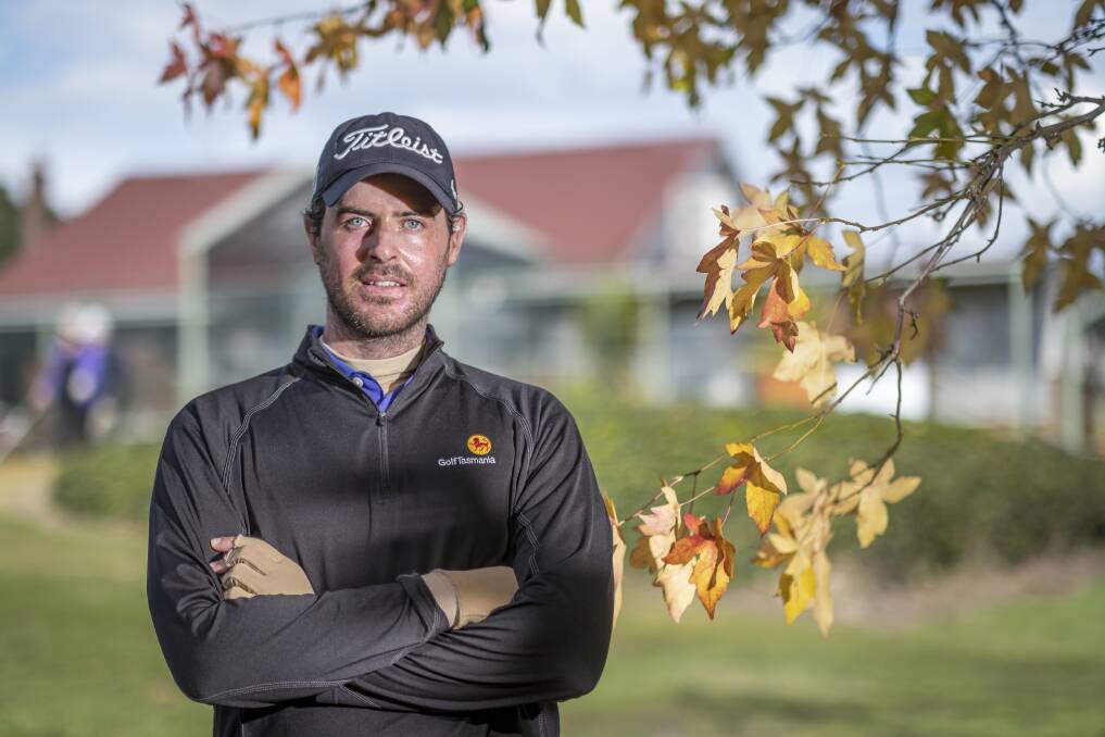 SURVIVOR: Greg Longmore is enjoying life, and golf, almost four months on from a workplace accident which left him with burns to almost 50 per cent of his body. Picture: Craig George 