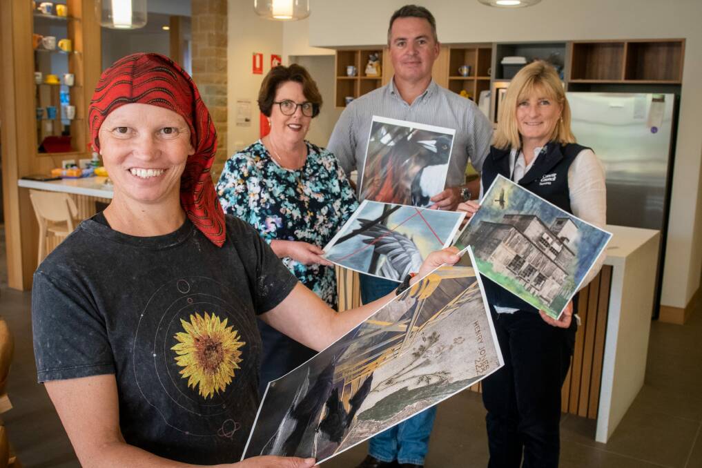 SUPPORT: Annette Fleming, with nurse Adele Hudson, Dr Michael Bunting and cancer support coordinator Megan Blake-Uren. Picture: Paul Scambler 