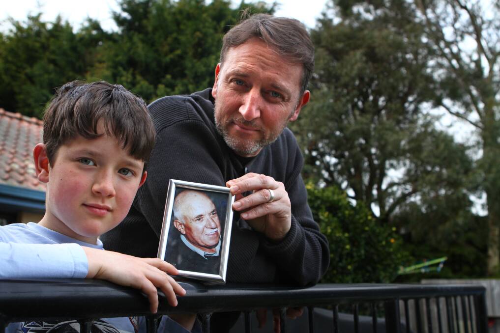 Nick Sallese and his son Ben. He last saw his dad, Nicola, in 2008 - the car has never been found. Picture: File