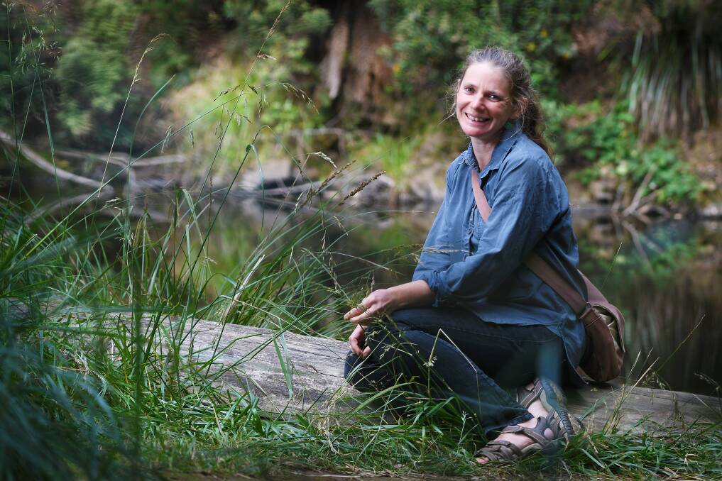 SOLACE: Burnie horticulturalist Elspeth Brock has started a business which offers therapy through immersion in the beautiful forests of the North-West. Picture: Brodie Weeding