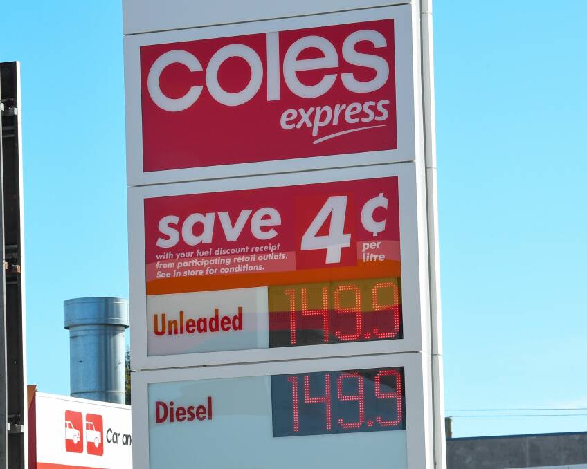 Fuel price at Invermay, March 24. Picture: Neil Richardson
