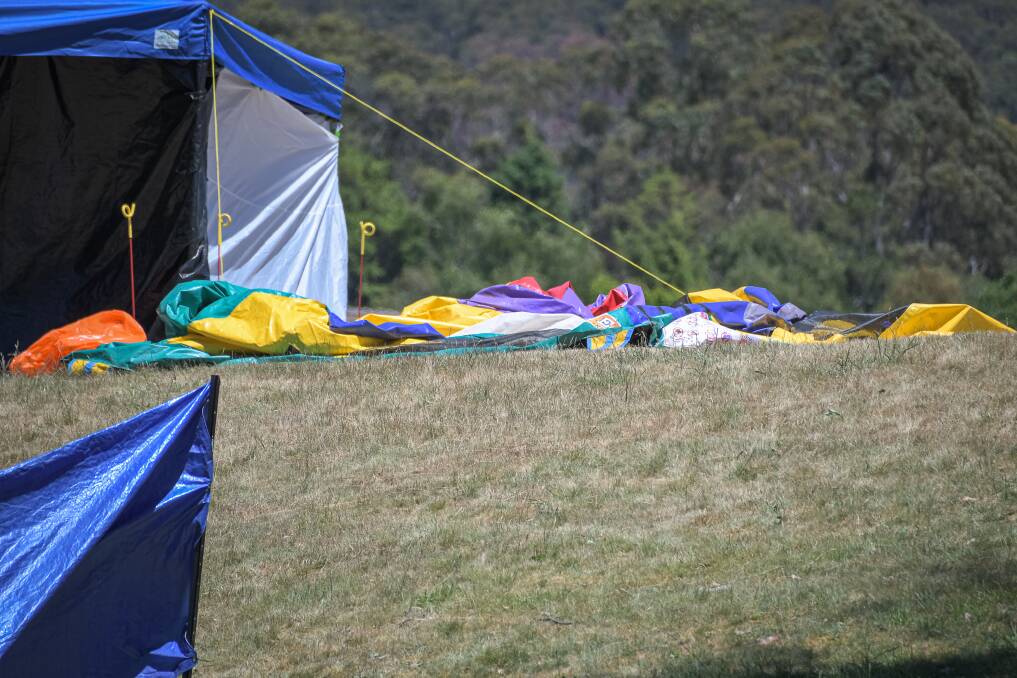 TRAGEDY: Five children have died and four have been left with serious injuries after the jumping castle they were playing on at Hillcrest Primary School was thrown 10 metres into the air by a gust of wind. PICTURE: Simon Sturzaker
