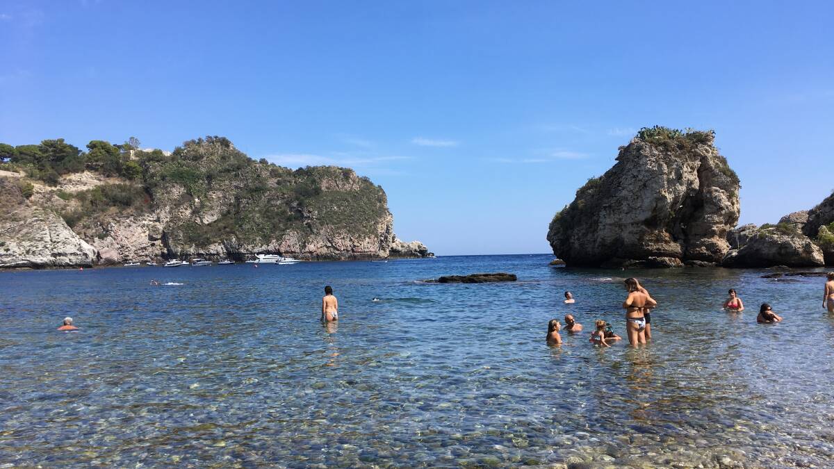 The stone beaches of Isola Bella. Photo: Nicole Phillips