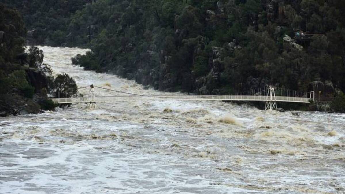 INUNDATED: Flooding in Northern Tasmania. Picture: Scott Gelston