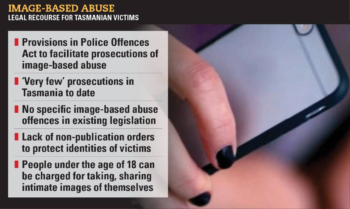 'PROVIDE RIGHTS': Unlike other states in Australia, Tasmania has not yet introduced specific offences for image-based abuse. This has prompted calls for the state government to follow its mainland counterparts' lead.