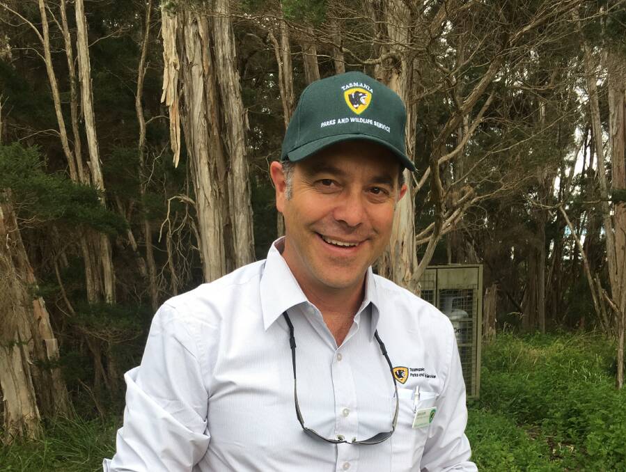 COMMUNICATION: Tasmania Parks and Wildlife Service general manager Jason Jacobi, not long after being appointed to his new role. Mr Jacobi previously worked at the Queensland Parks and Wildlife Service.