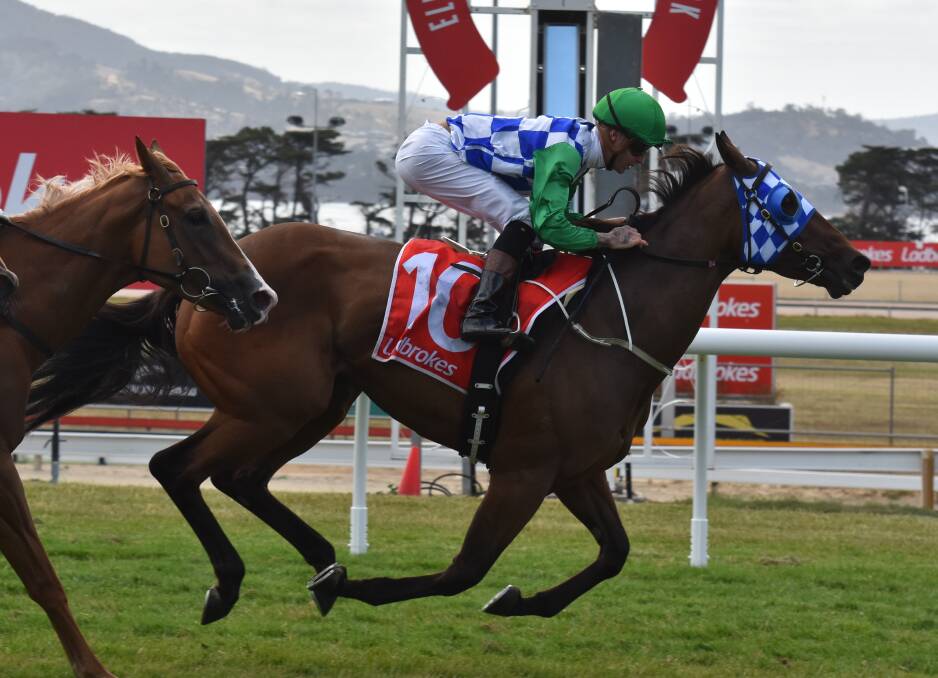 Blaike McDougall wins the Bow Mistress at Elwick on Zargos. He will ride a group 1 favourite on Saturday.
