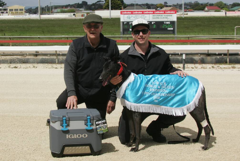 Co-owner Tom Englund and trainer Ben Englund with Devonport Chase equal favourite Wynburn Sheean