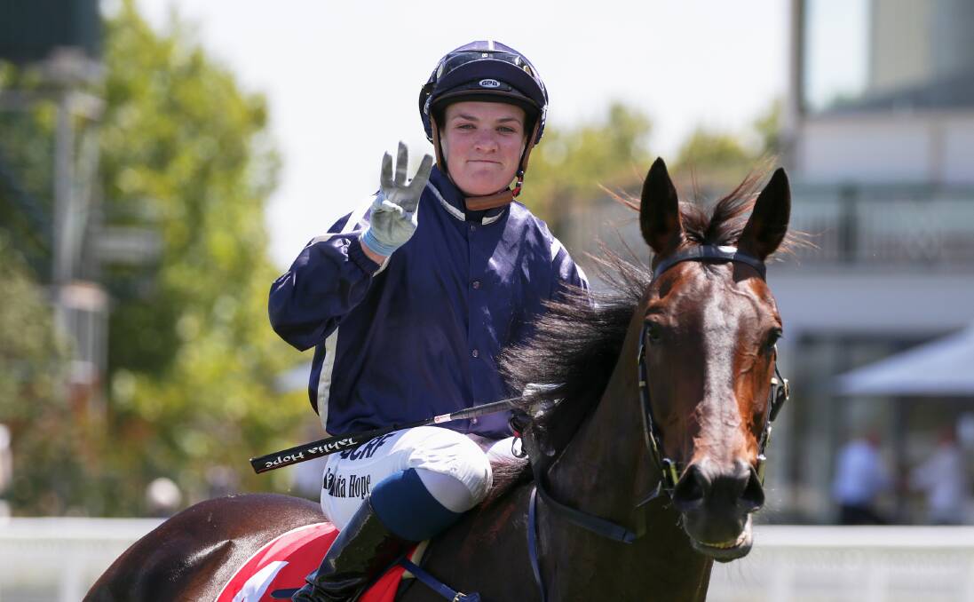 Victorian apprentice Tahlia Hope will ride Tasmanian mare Hela at her Victorian debut on Saturday.