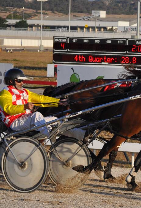 RECORD: Trainer-driver Matthew Cooper continued his good run of success with a state record win on Call Me Hector in Hobart on Wednesday night.