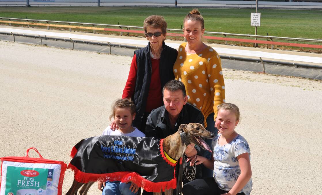 Peco Can with St Leonards trainer Robin Grubb and family 