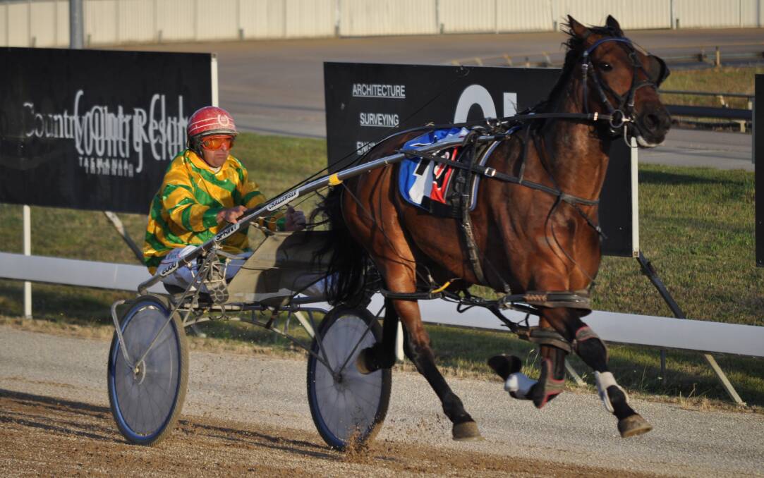 CONTENDER: Usain Jolt and driver Ricky Duggan will be in action in the $40,000 Globe Derby final at Mowbray on Friday night. Picture: Greg Mansfield