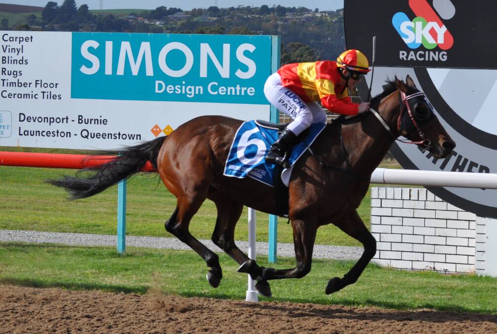 WINNING DEBUT: Victorian apprentice Alex Patis made a winning Tasmanian debut on Shackley 's Hill at Spreyton a fortnight ago. She will be looking for further success at the track on Sunday. Picture: Greg Mansfield
