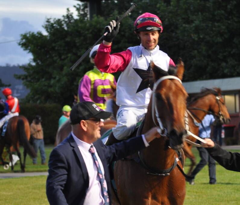 COMEBACK: Trainer Glenn Stevenson leads in I'm Wesley and Brendon McCoull after their 2018 Newmarket win. The veteran sprinter could be headed to a fourth Newmarket as a nine-year-old.