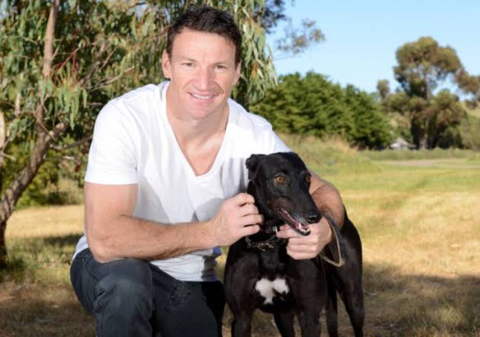 Brent Harvey has become an ambassador for the GAP program. Picture: Greyhound Racing Victoria