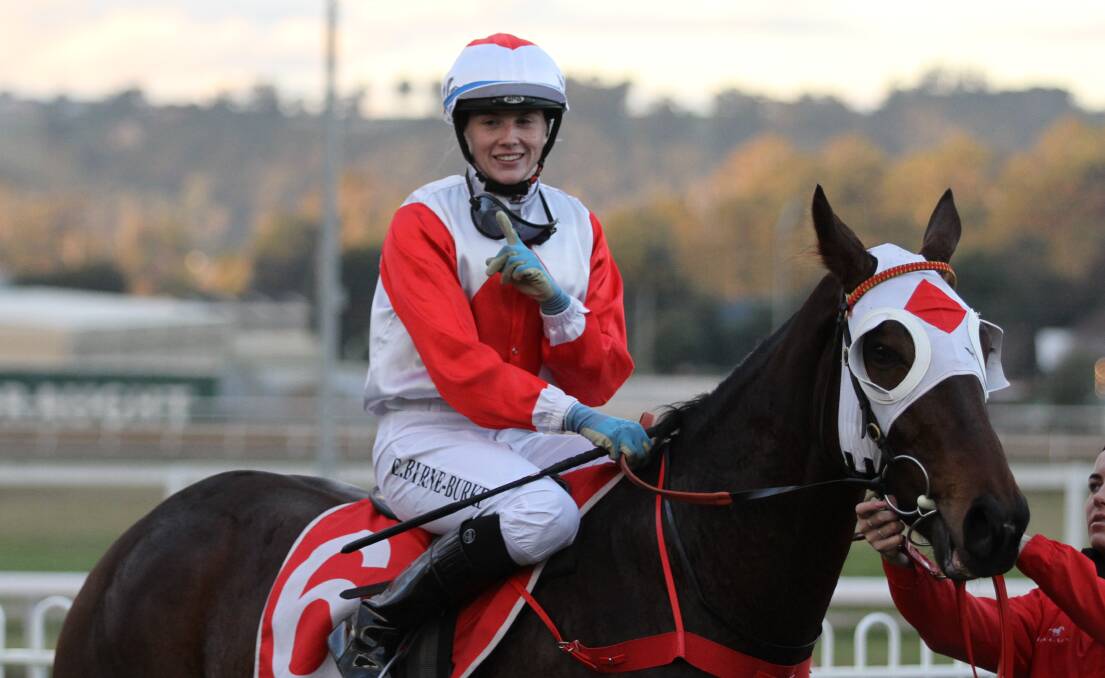 Premiership leader Erica Byrne Burke is listed to ride The Inevitable at Spreyton on Sunday. Picture: Brad Cole