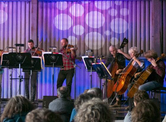 The Tasmanian Symphony Orchestra will perform in RFDS Hangar 85 for the service's 60th anniversary. Picture: Supplied 