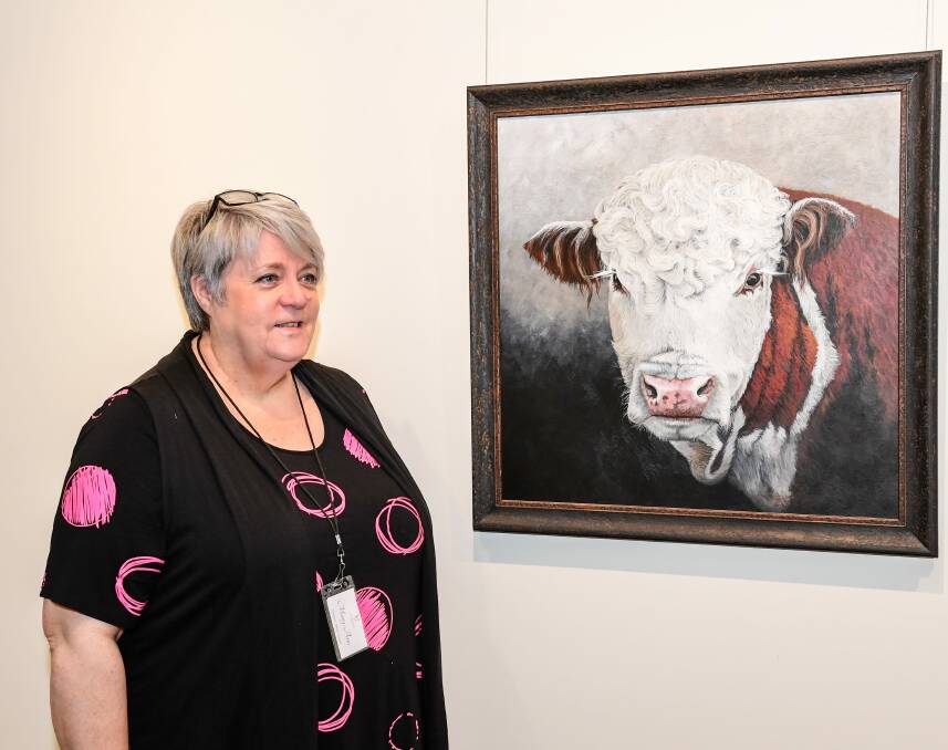 Curator and artist Mary-Ann Orchard with her art work. Picture: Neil Richardson. 