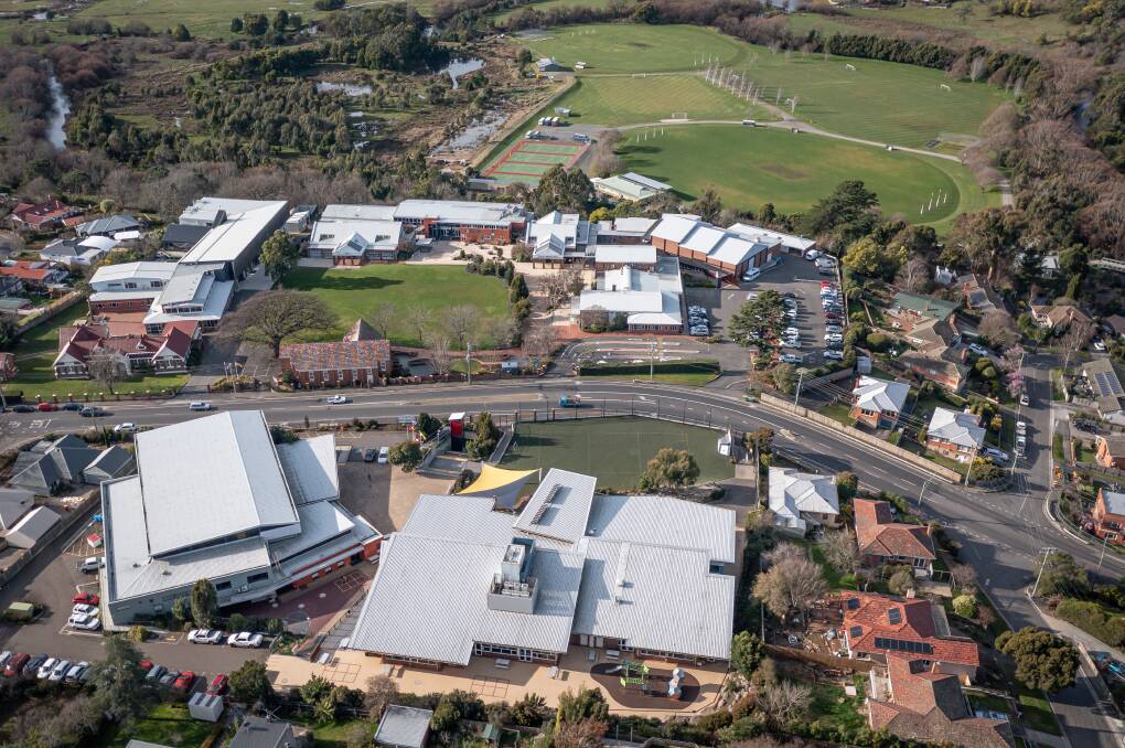 Drone photo of the school. 