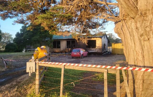 The Kelso home destoryed by the house fire. Picture: Supplied