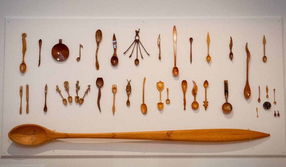 SPOON FED: The exhibit of spoons now on show at QVMAG. Picture: Paul Scambler 