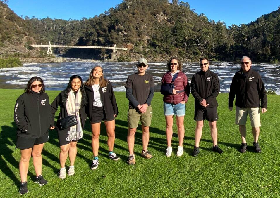 Tourism members Kirsten Bach, Lisa Fernadez, Bree Philpott, Dan Ryan, Fiona Kerslake, Paul Seaman, and Chris Griffin ready for good cause. Picture: Supplied