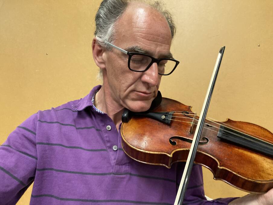 Peter Tanfield ready for his Launceston performance with the Hobart Chamber Orchestra. Picture: Supplied 