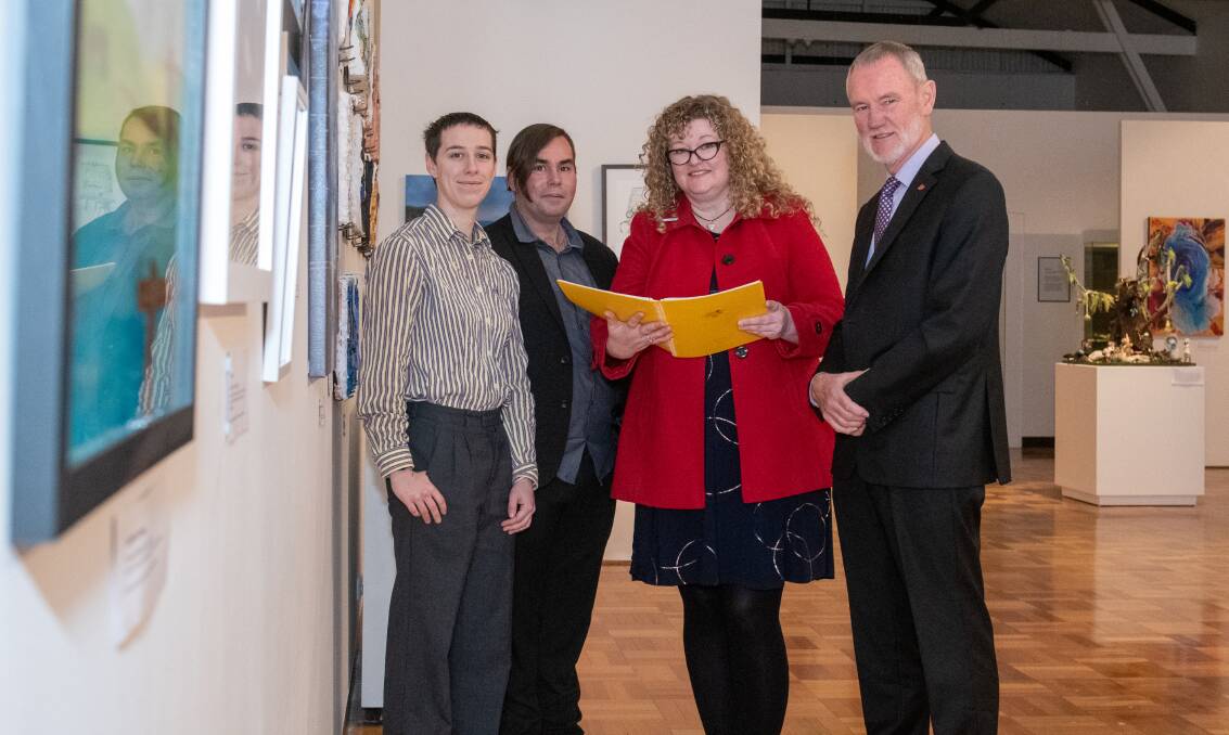 City of Launceston Mayor Albert van Zetten with RANT board member Isabella Young and co-directors Nathan Tucker and Kitty Taylor. Picture: Paul Scambler