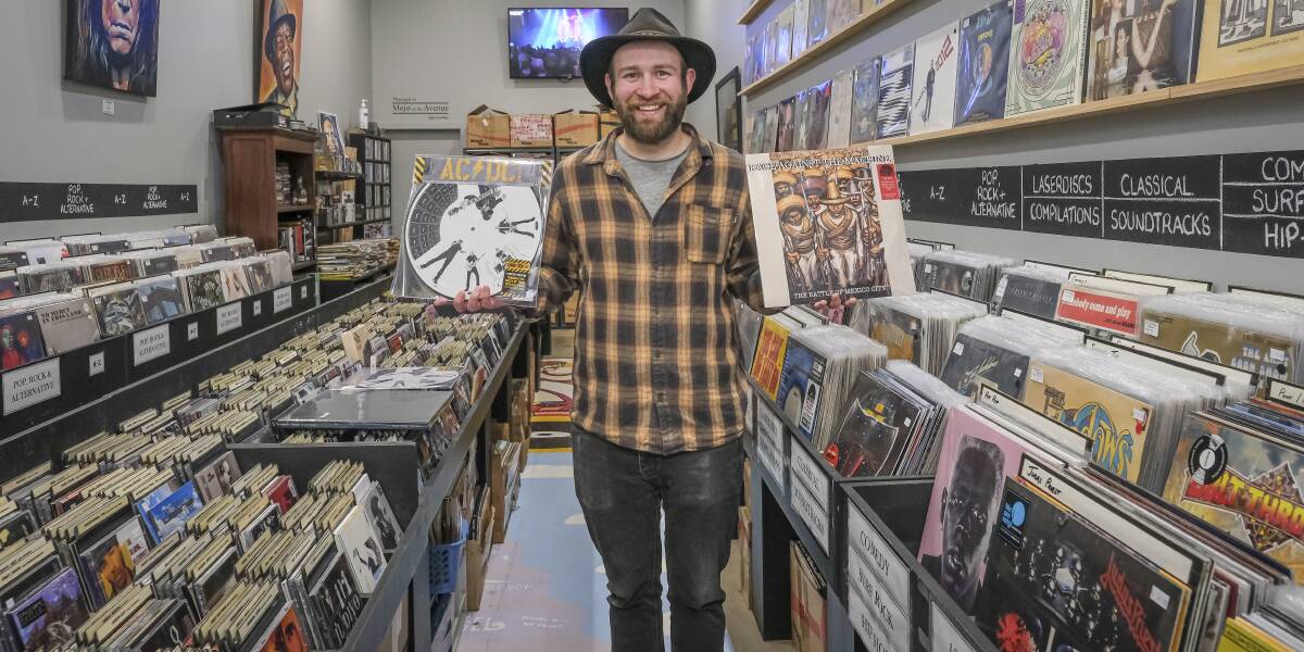 Avenue Records owner Callum Nobes excited for Record Store Day. Picture: Craig George