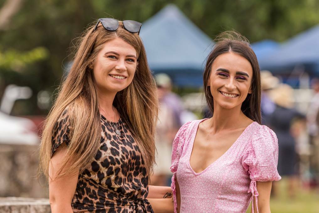 Sarah Randich and Emma Nicholls, both of Longford, enjoy a day at the races in 2021. Picture: Phillip Biggs