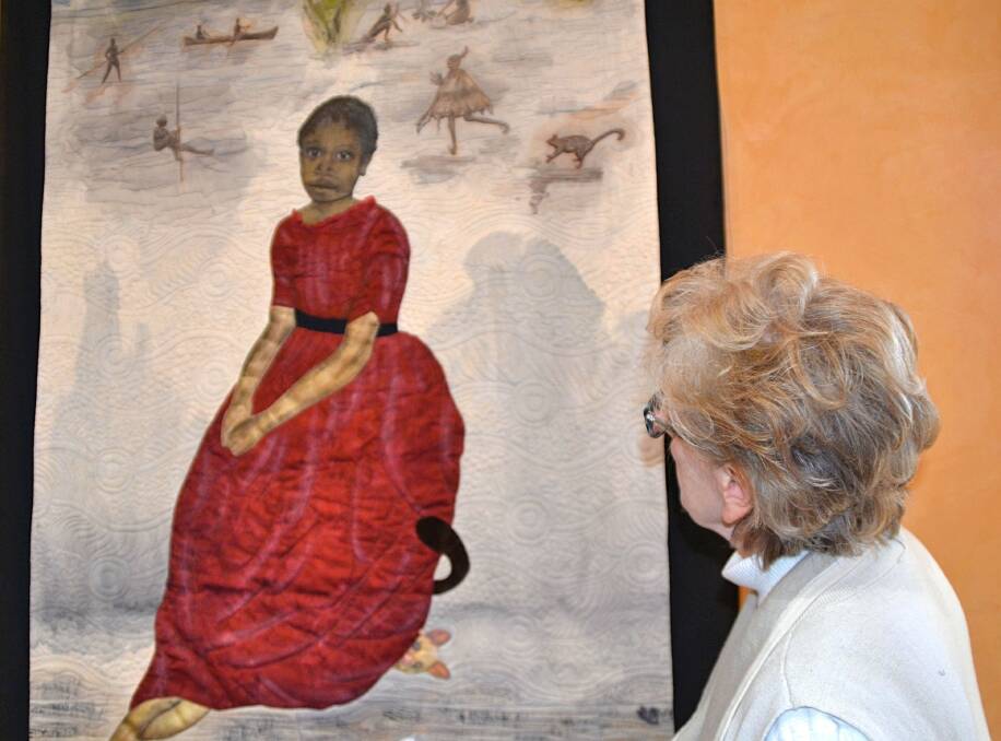 Quilt artist Barbara Mellor looks at her work now part of St Helens History Room. Picture: File 