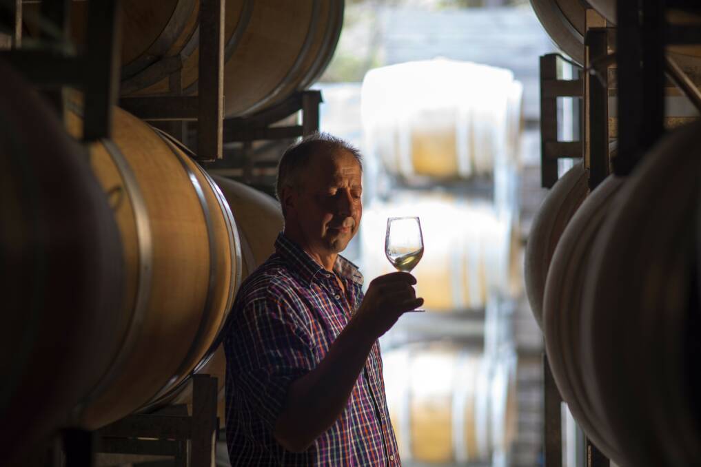 Winemaker Claudio Radenti at Freycinet Vineyard. Picture: Tourism Tasmania and Rob Burnett