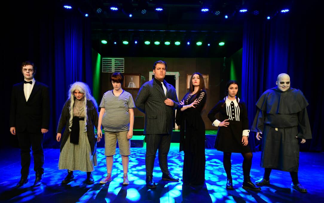 The students of Newstead College excited to share their Addams Family production with audiences. Picture: Neil Richardson. 