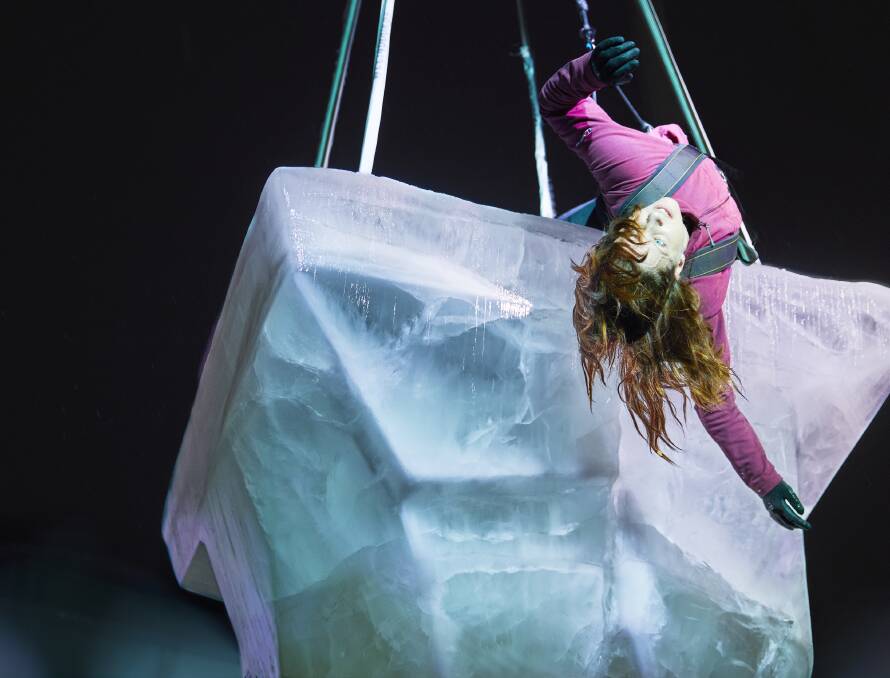 Mona Foma's THAW will see ice hang in the sky with performers taking turns on the work. Picture: Supplied 