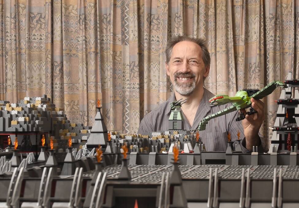 Ken Draeger, of Summerhill, with his Lego work which will feature in Brixhibition. Picture: Craig George