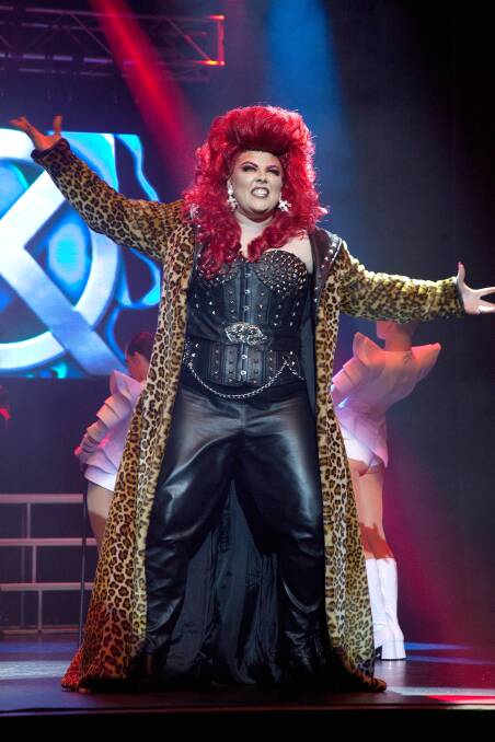 The costume designer's work in the We Will Rock You stage show. Pictured is Samantha Hammersley. 
