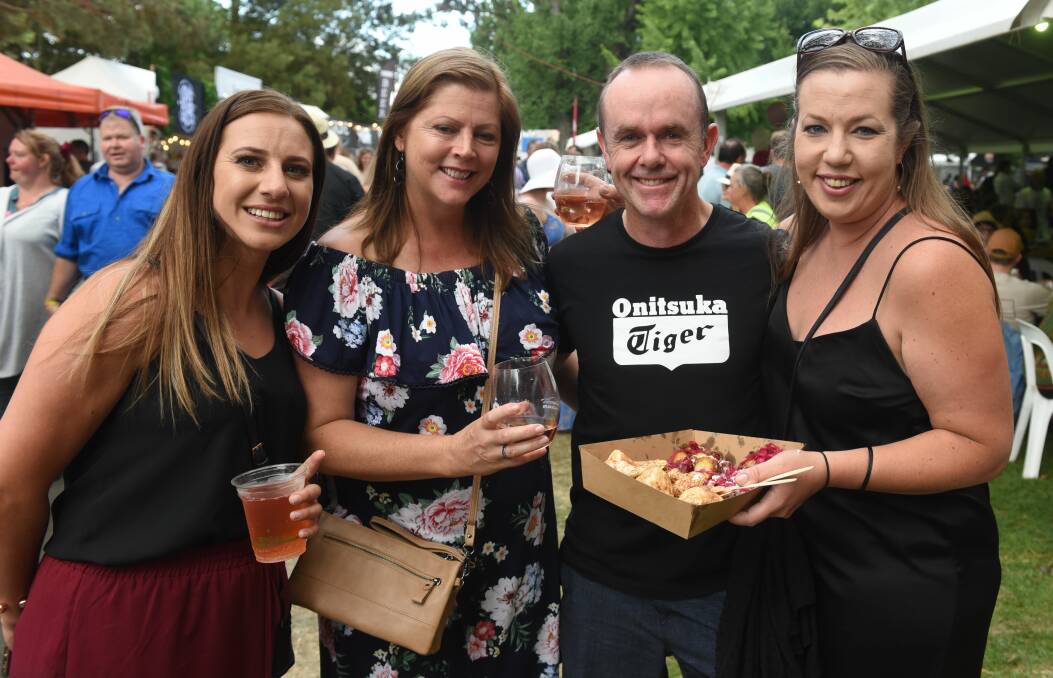 Kahlia Perry, Marie Delamore, Neil O'Brien and Emily Dobson of Launceston at the most recent Festivale. Picture: Paul Scambler. 
