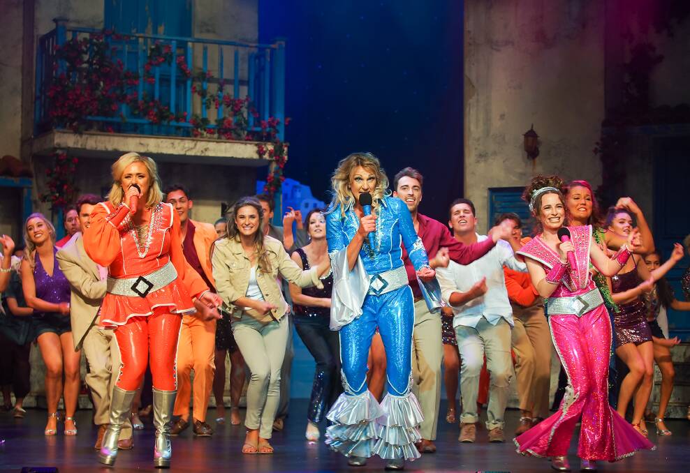 Brooke Targett, Denise Sam and Sinead Tracey in the Mamma Mia production. Picture: Supplied 