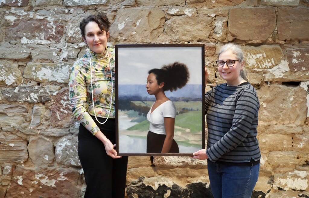 Curator Kate Jackson with winner Isabelle Chouinard. Picture: Supplied 