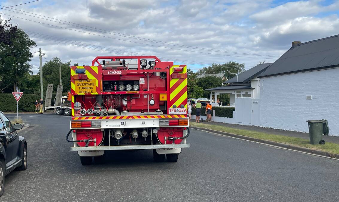 Emergency services at Longford crash. Picture: Nikita McGuire