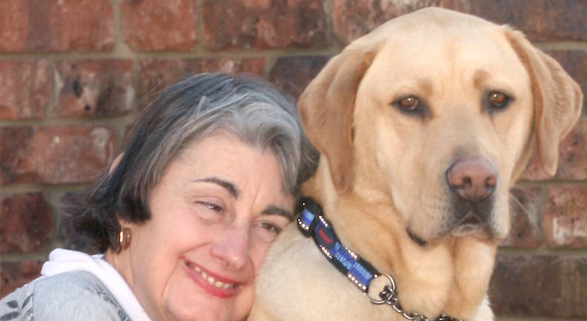 'Eight wonderful dogs': Merran Thurley with Guide Dog Leo.