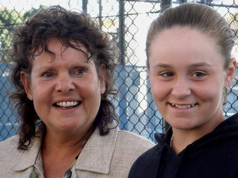 Evonne Goolagong Cawley with Ash Barty shortly after she won the Wimbledon girls' title in 2011.