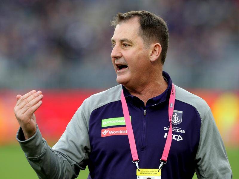 Ross Lyon is in his eighth season as Fremantle's AFL coach.