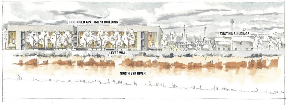 An artist's impression of the university accommodation project at Inveresk.