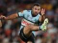 Cronulla's Braydon Trindall appears to be vying for an NRL return. (Jono Searle/AAP PHOTOS)