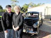 Arthur and Carolyn Causley.1949 Holden FX and a 1956 Panorama Deluxe Caravan